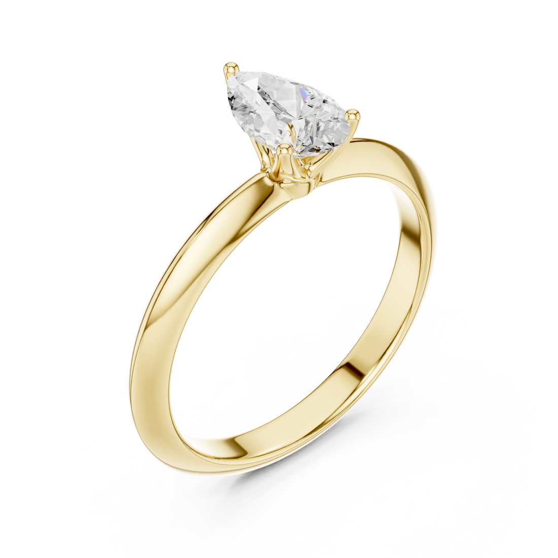 Gold Dewdrop Marquise Ring Right View