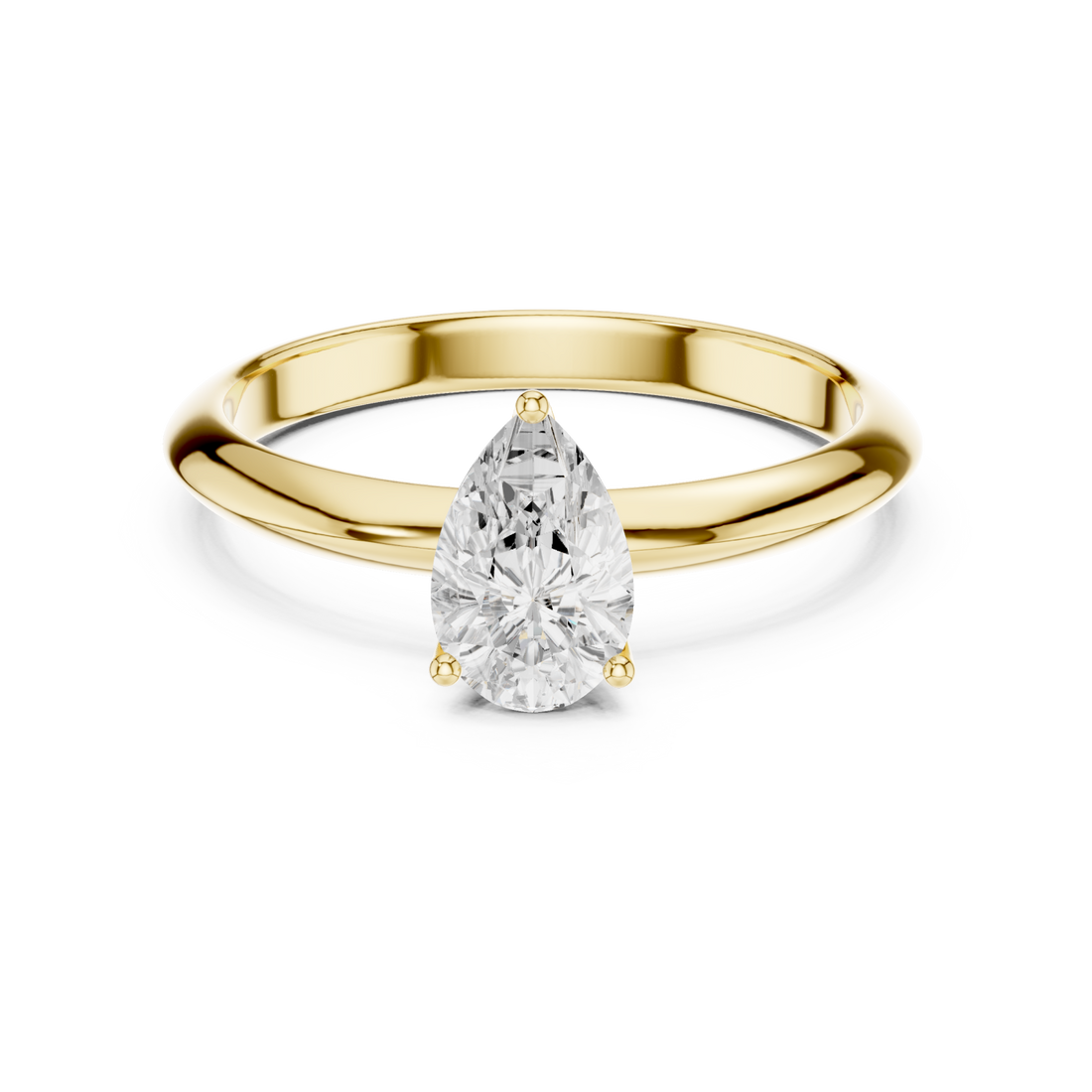 Gold Dewdrop Marquise Ring Right View