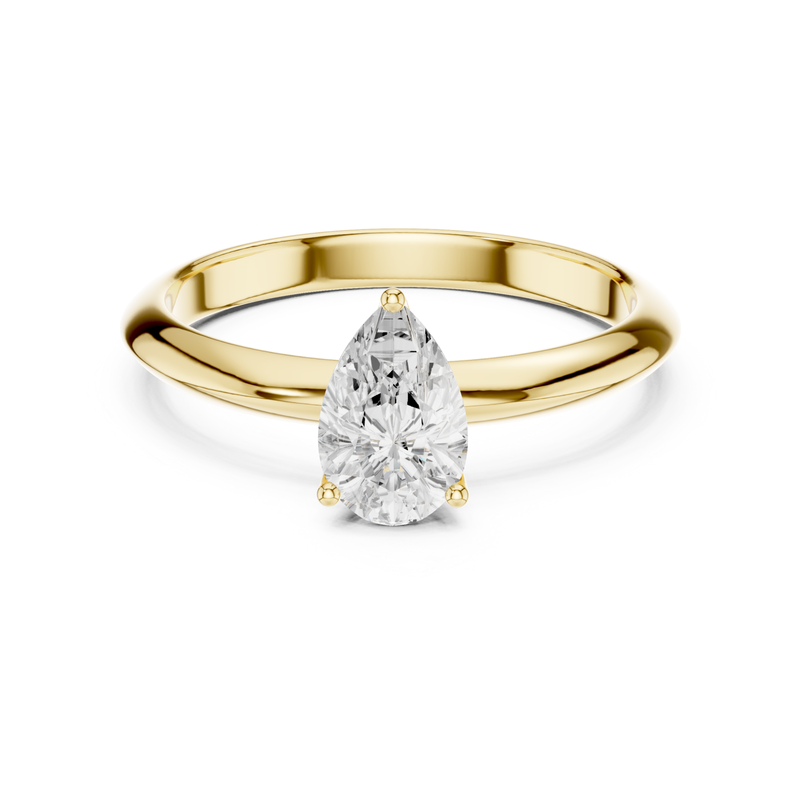  Gold Dewdrop Marquise Ring Front View