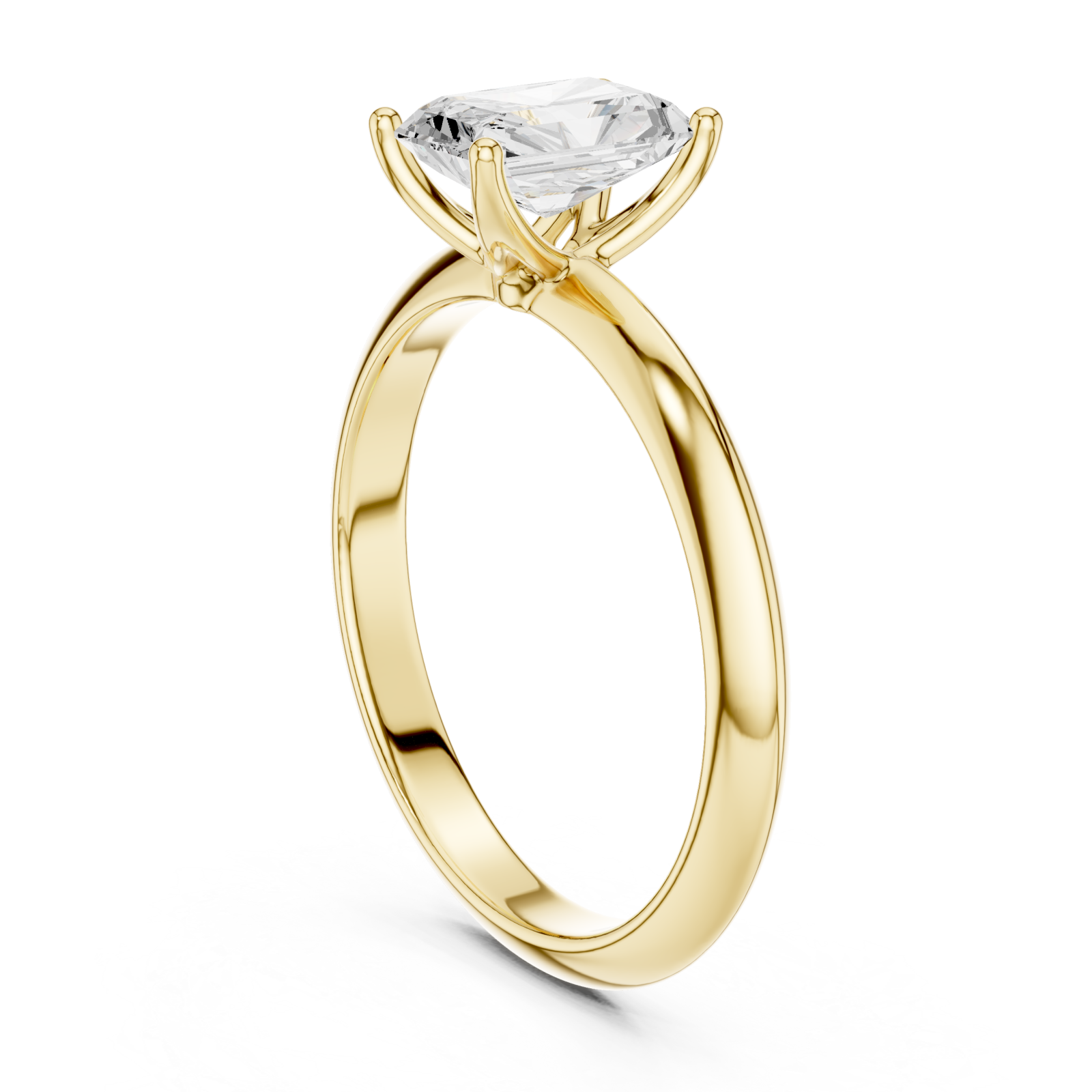  Gold Refined Promise Solitaire Engagement Ring Left View