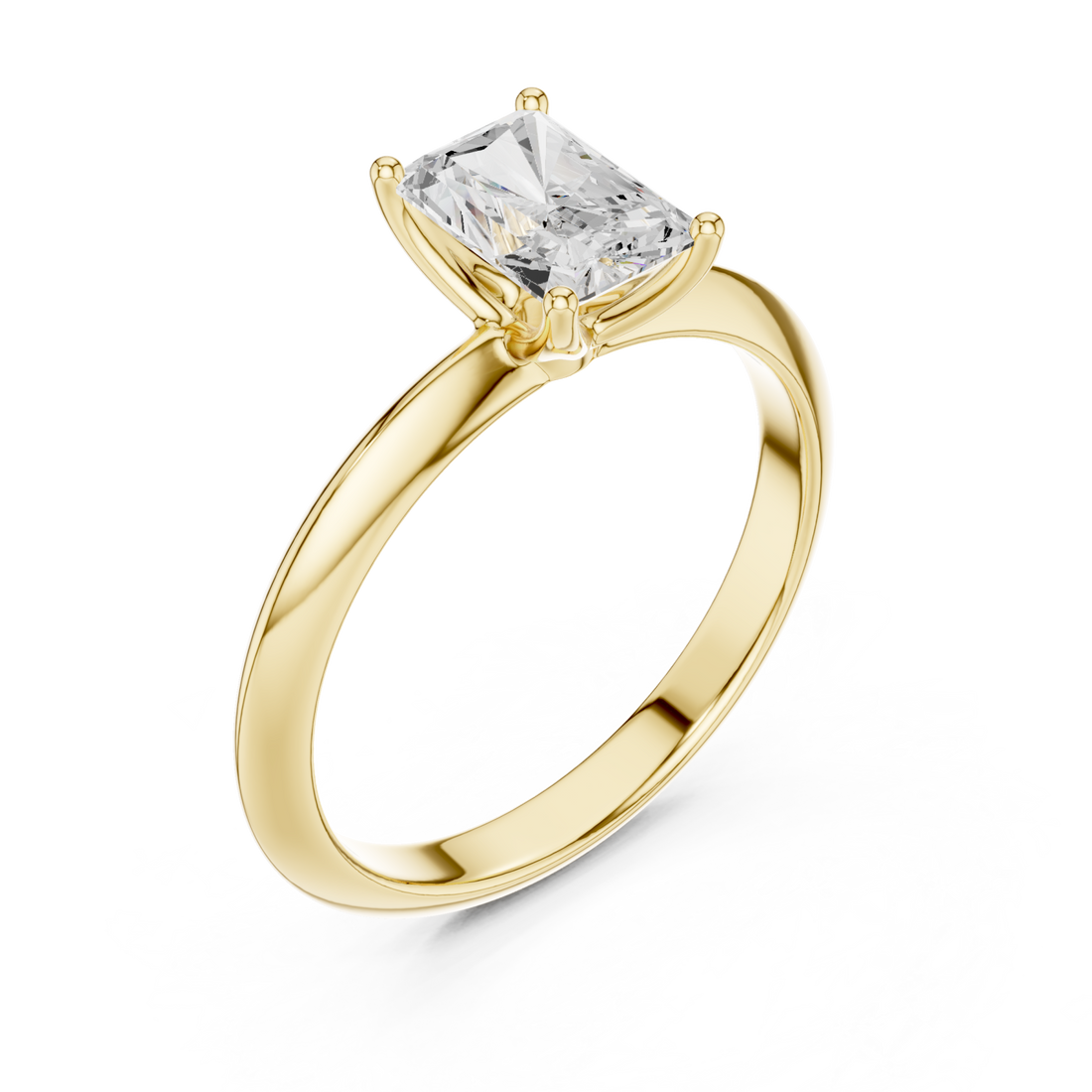Gold Refined Promise Solitaire Engagement Ring Right View
