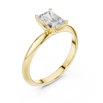 Gold Refined Promise Solitaire Engagement Ring Right View