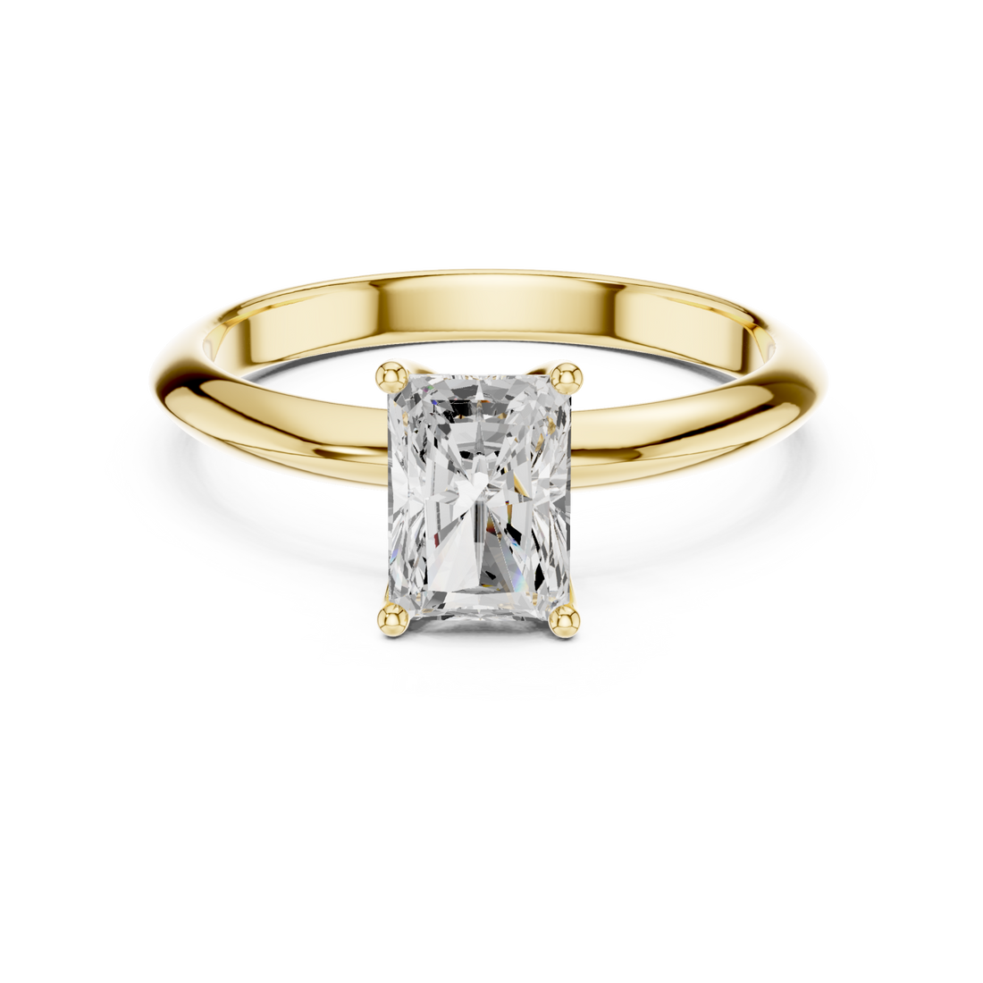 Gold Refined Promise Solitaire Engagement Ring Right View