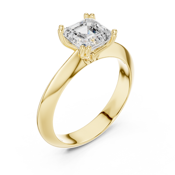 Gold Graceful Solitaire Elegance Ring Right View