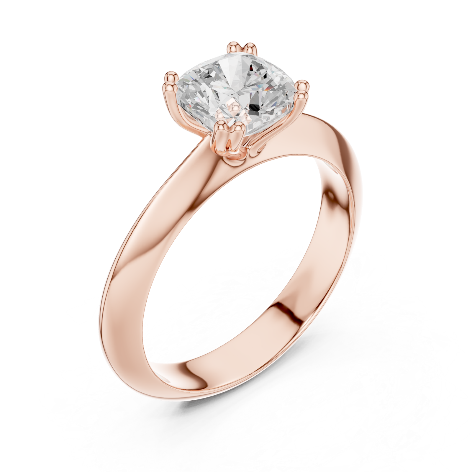 Rose Gold Timeless Classic Solitaire Ring Right View