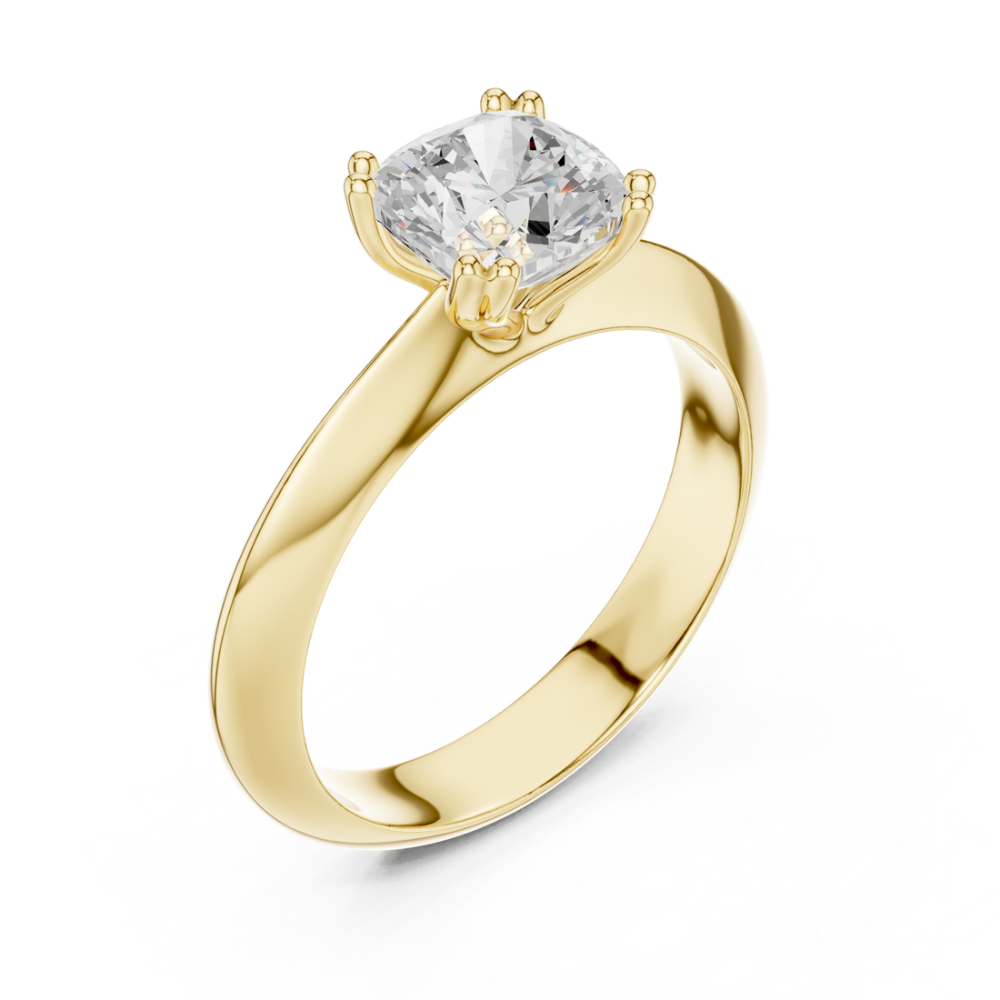 Gold Timeless Classic Solitaire Ring Right View