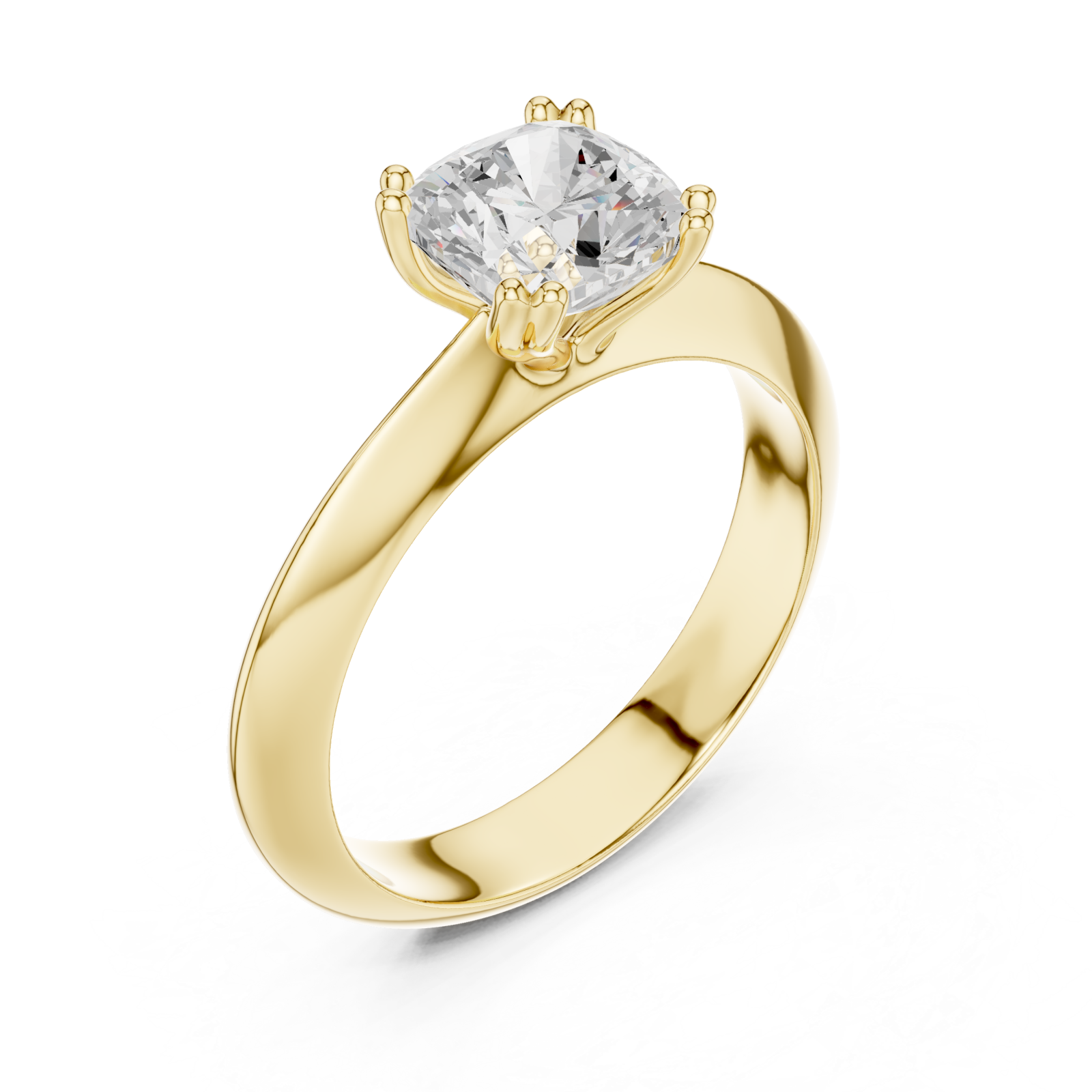 Gold Timeless Classic Solitaire Ring Right View