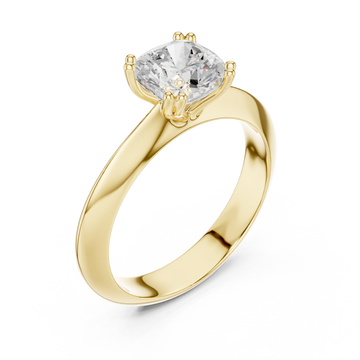 Gold Timeless Classic Solitaire Ring Right View