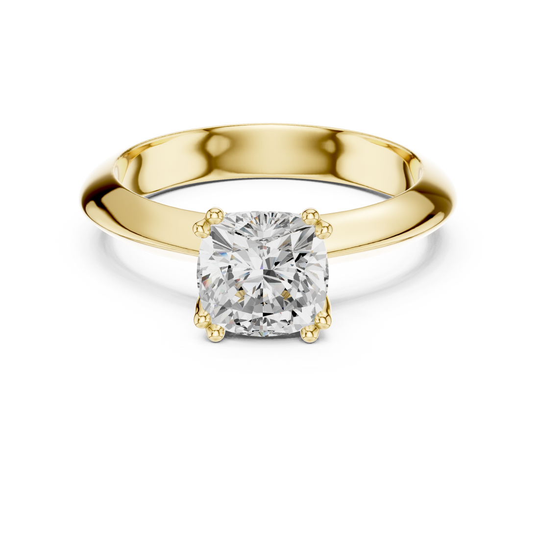 Gold Timeless Classic Solitaire Ring Right View