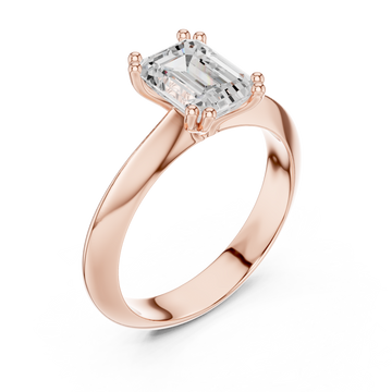  Rose Gold Radiant Luxe Solitaire Ring Right View