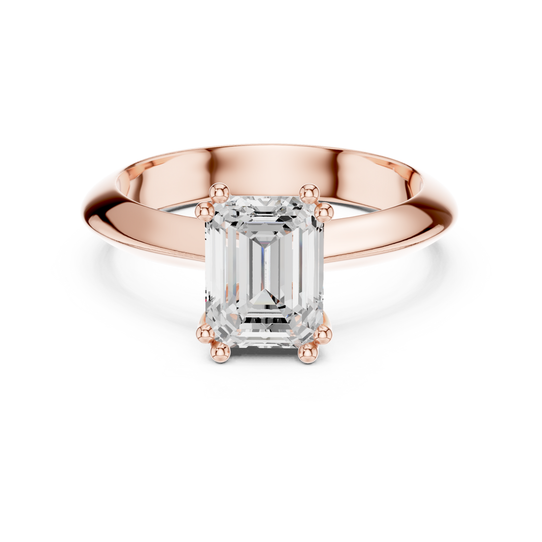  Rose Gold Radiant Luxe Solitaire Ring Right View