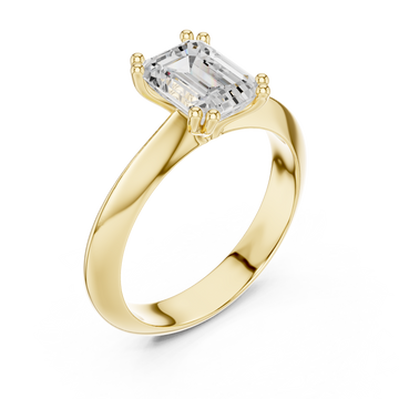 Gold Radiant Luxe Solitaire Ring Right View