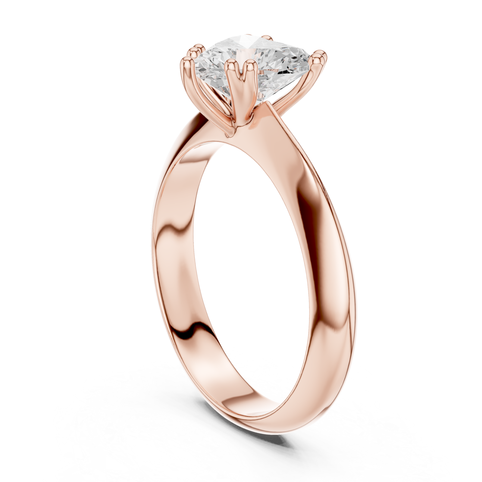  Rose Gold Heartsong Essence Solitaire Ring Left View