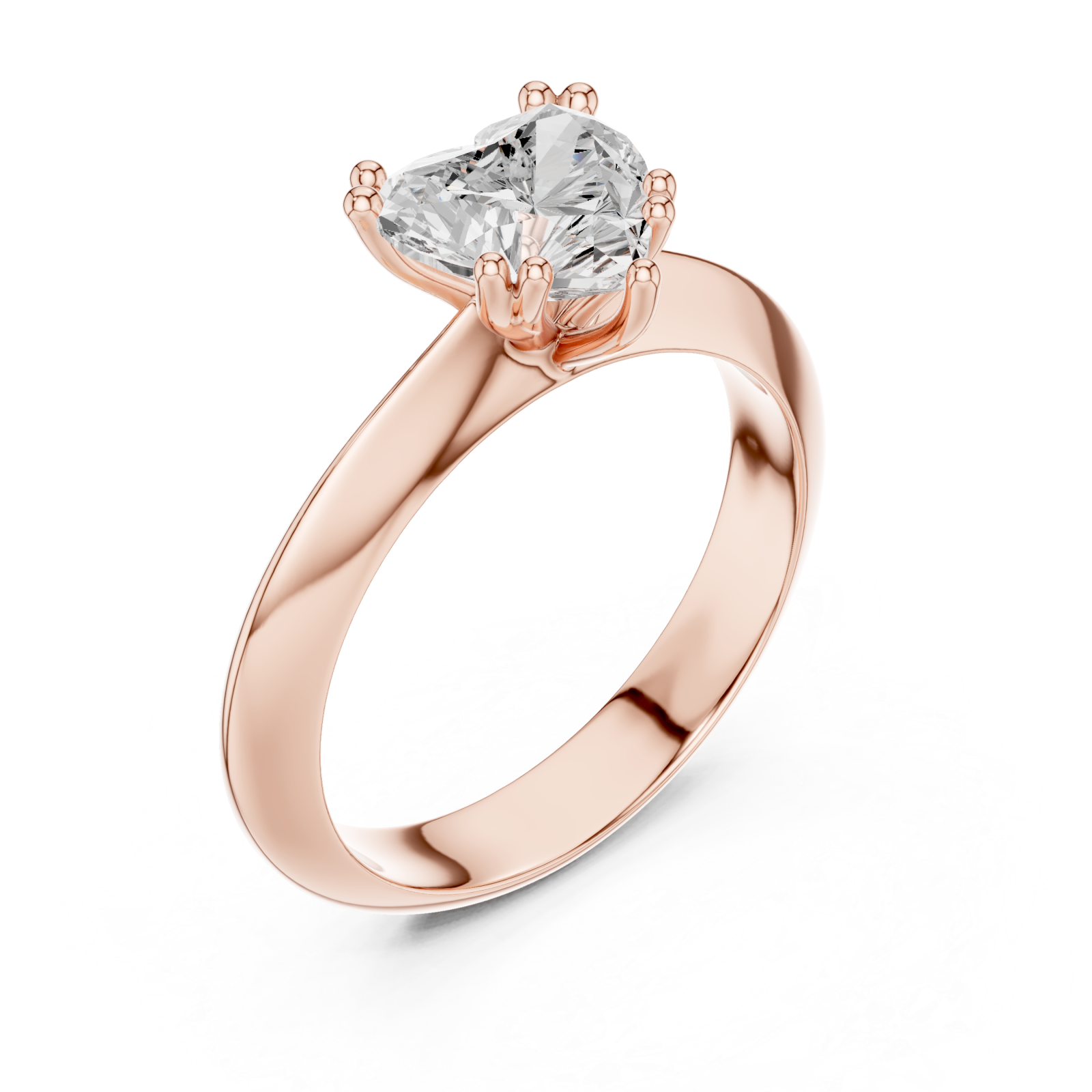  Rose Gold Heartsong Essence Solitaire Ring Right View