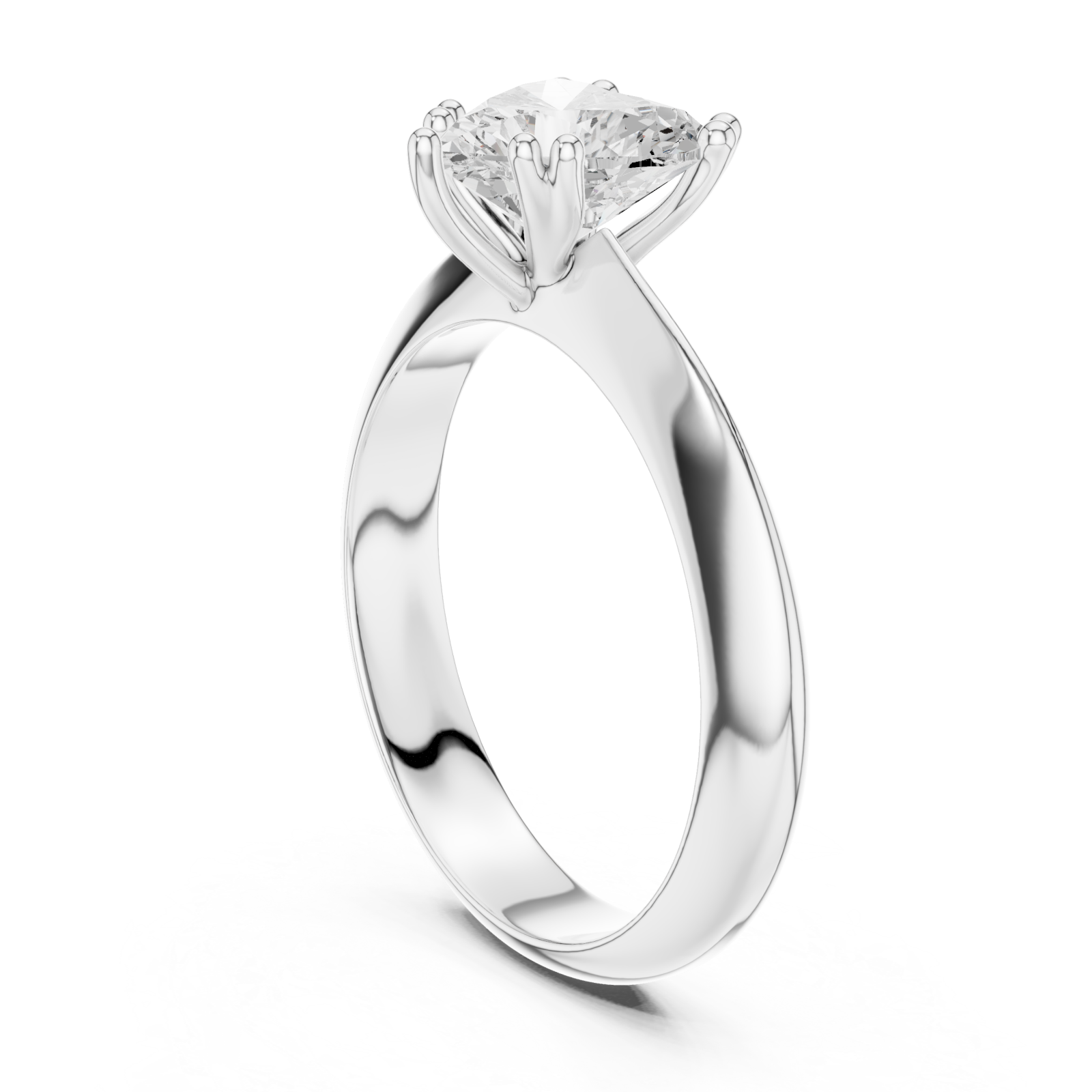  White Gold Heartsong Essence Solitaire Ring Left View
