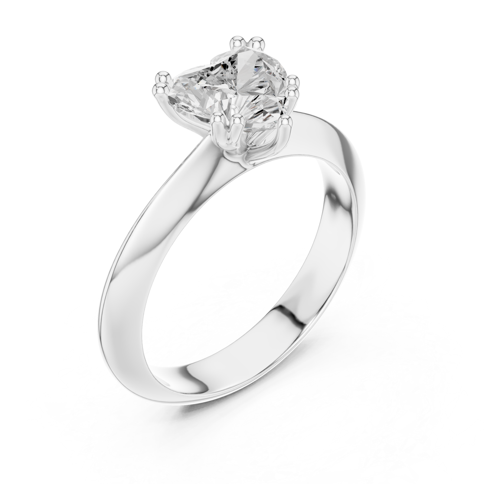  White Gold Heartsong Essence Solitaire Ring Right View