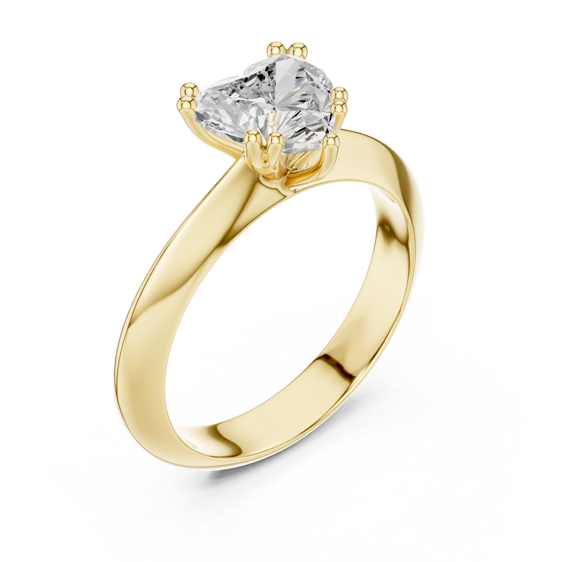 Gold Heartsong Essence Solitaire Ring Right View
