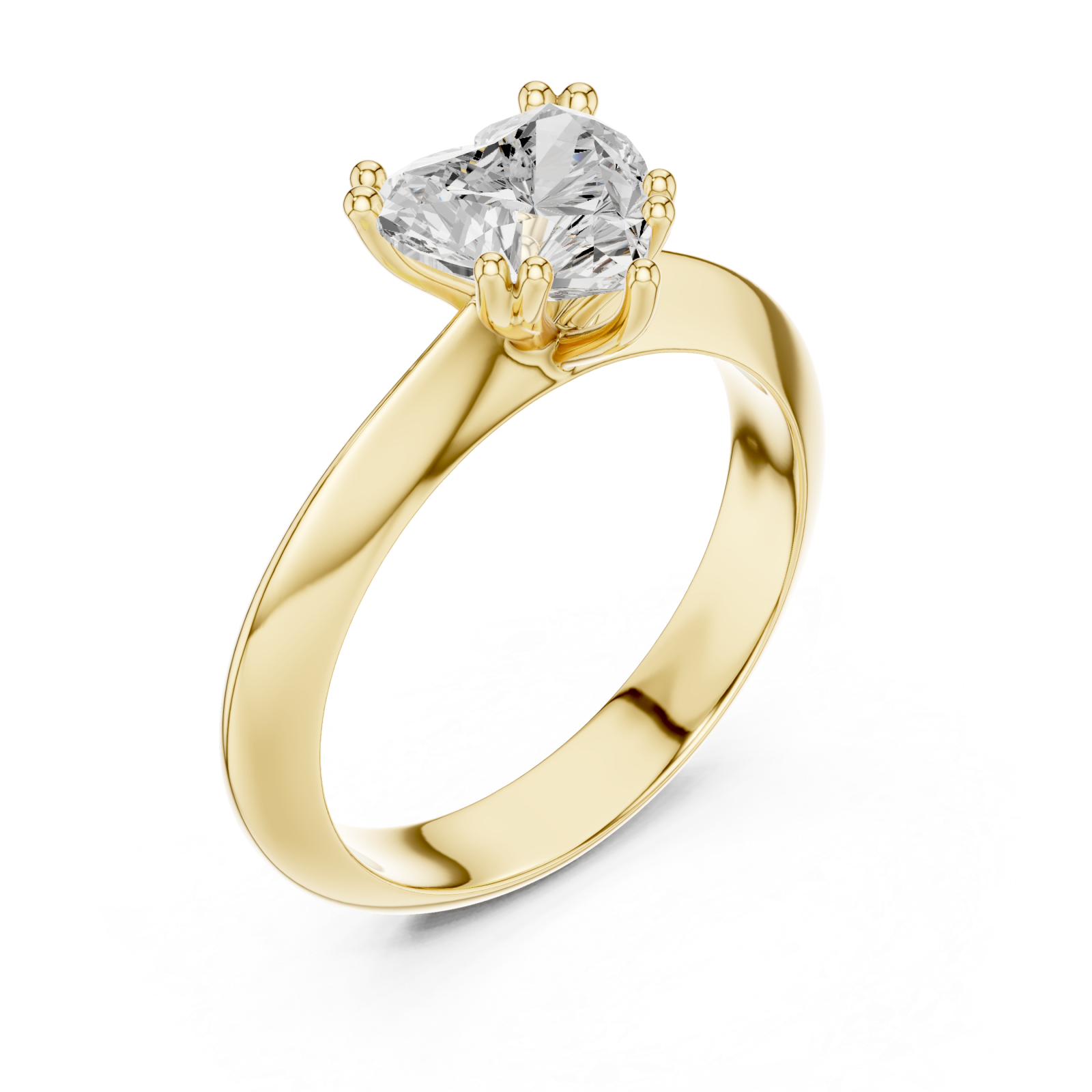Gold Heartsong Essence Solitaire Ring Right View