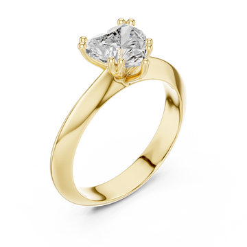 Gold Heartsong Essence Solitaire Ring Right View
