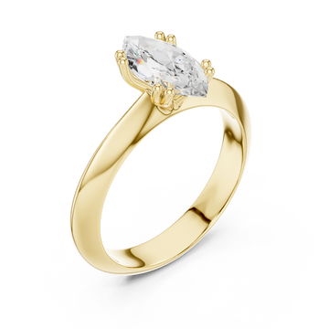 Gold Celestia Gaze Solitaire Ring Right View