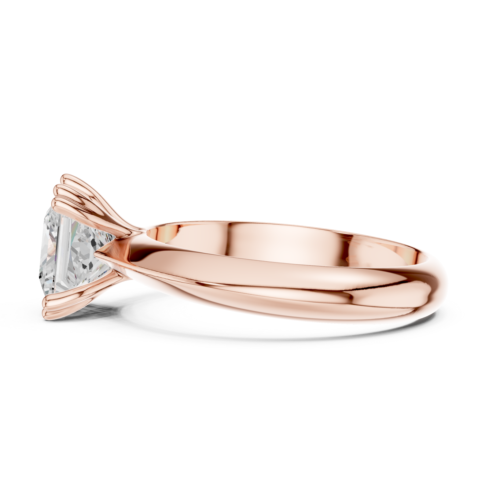  Rose Gold Radiant Promise Classic Ring Side View