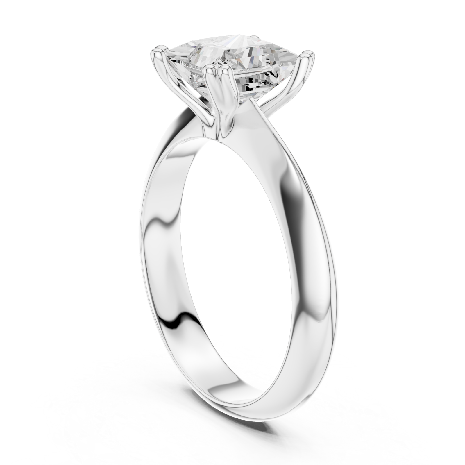  White Gold Radiant Promise Classic Ring Left View