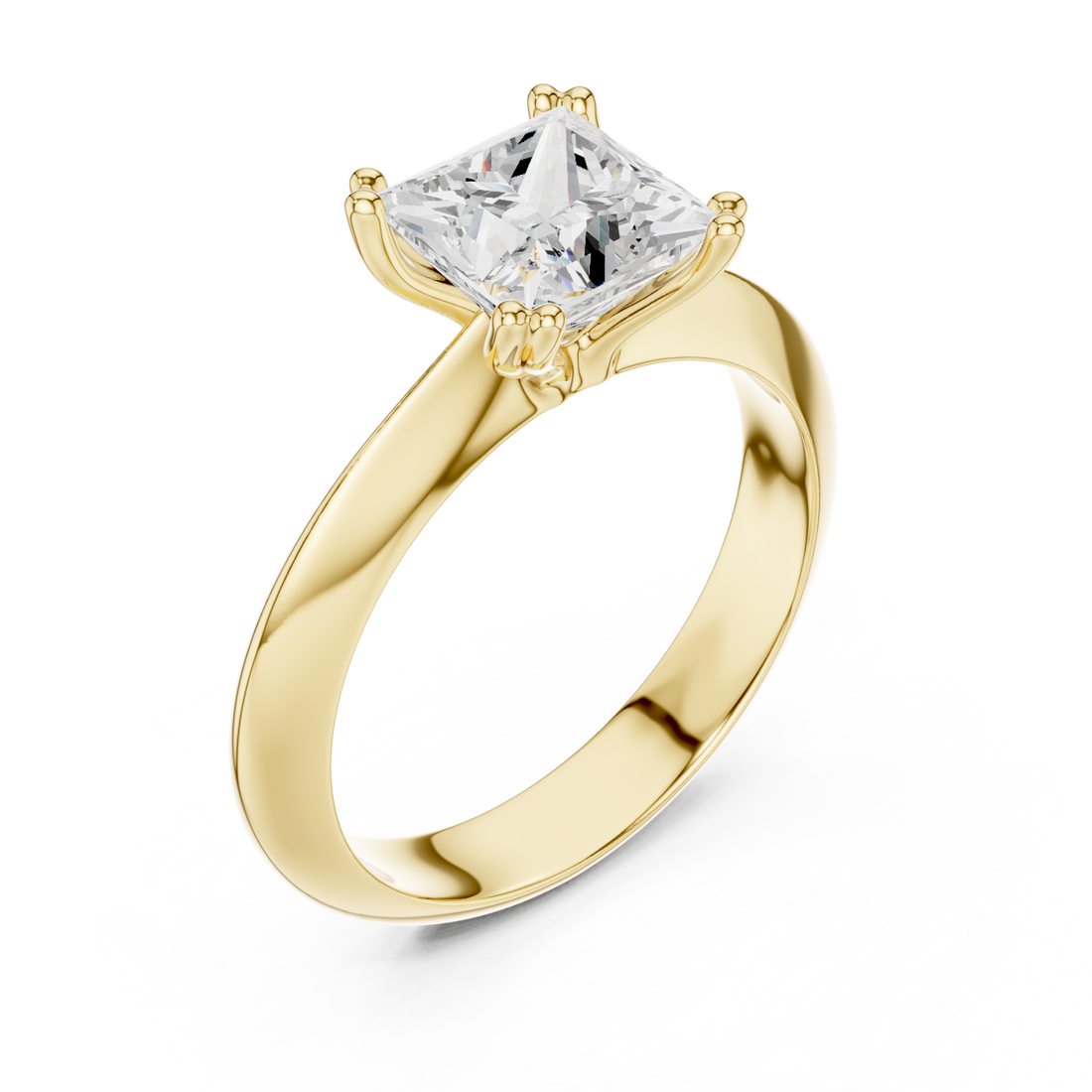 Gold Radiant Promise Classic Ring Right View