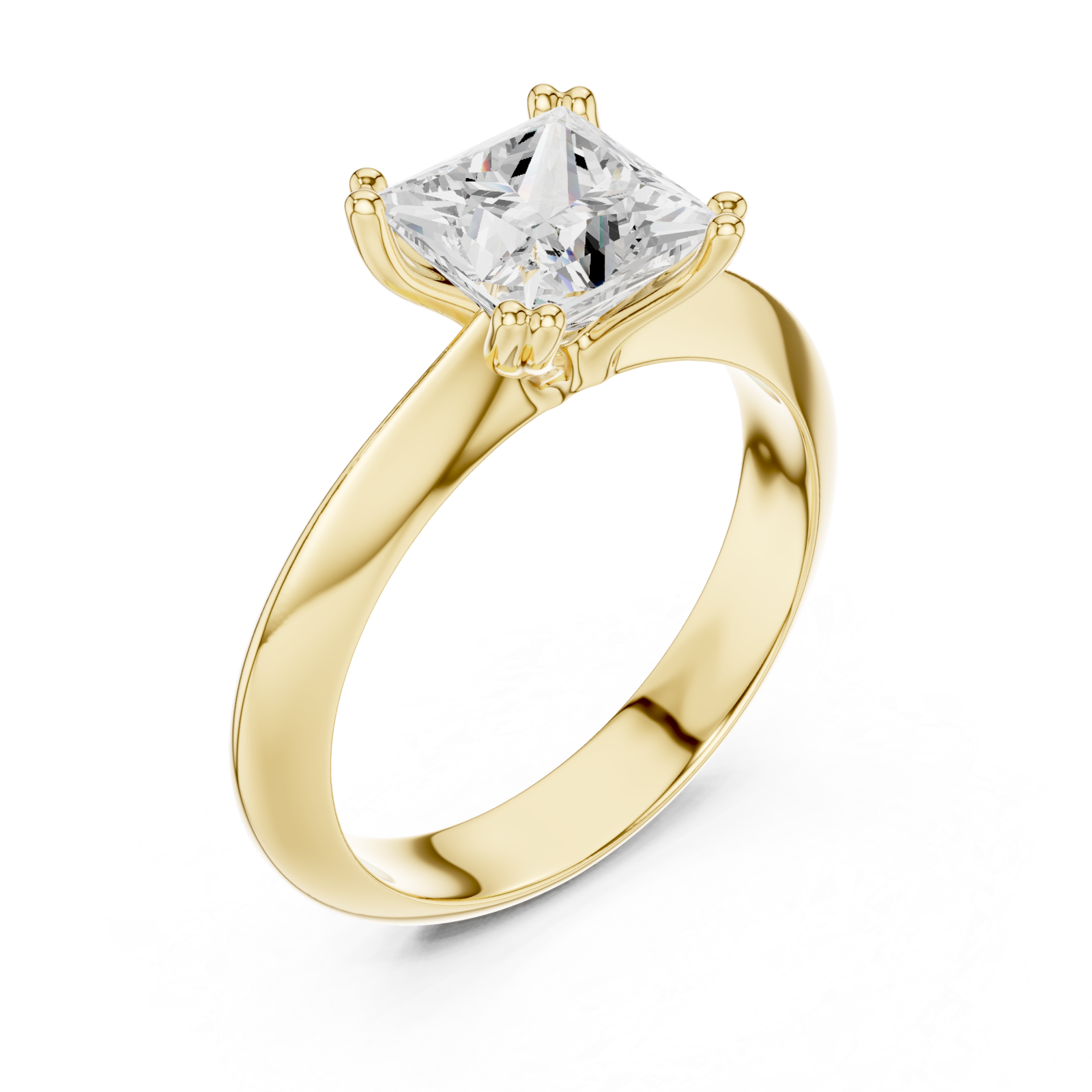 Gold Radiant Promise Classic Ring Right View
