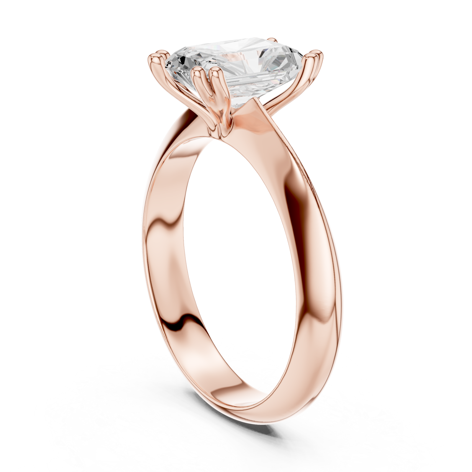  Rose Gold Eternal Radiance Solitaire Ring Left View