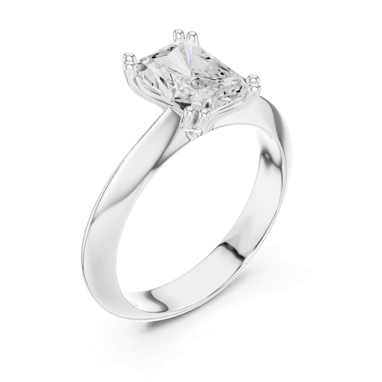  White Gold Eternal Radiance Solitaire Ring Right View