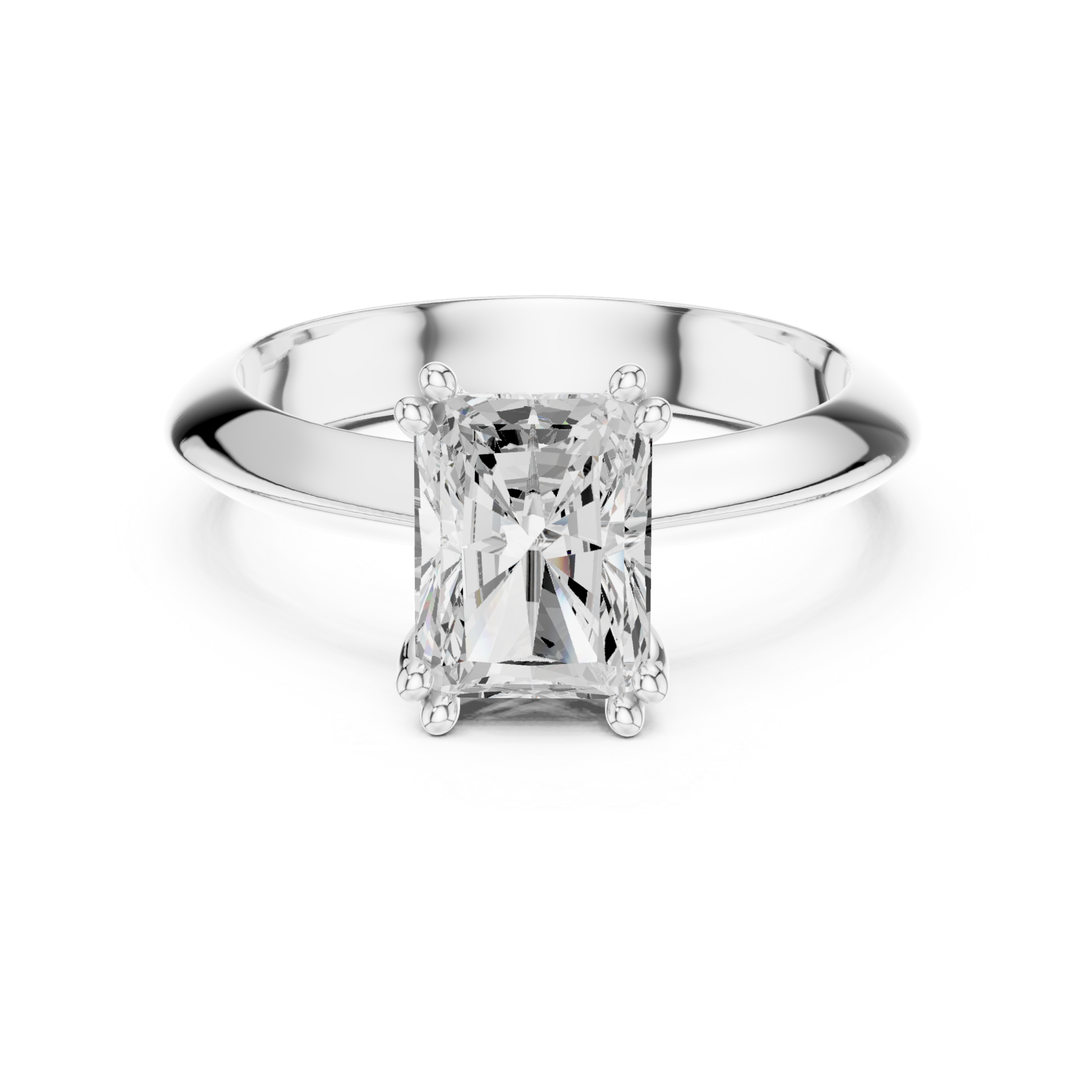  White Gold Eternal Radiance Solitaire Ring Front View