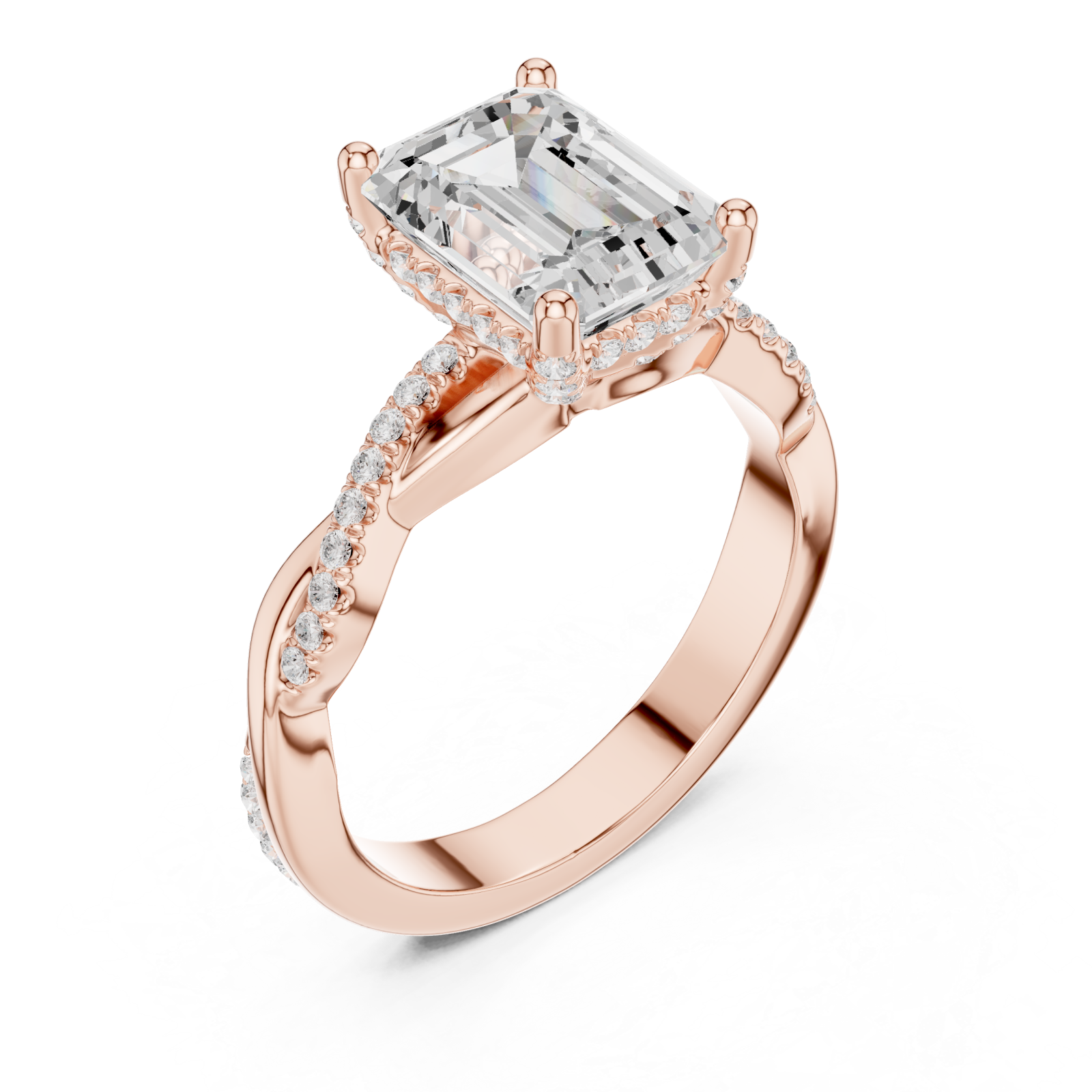  Rose Gold Crowning Allure Ring Right View