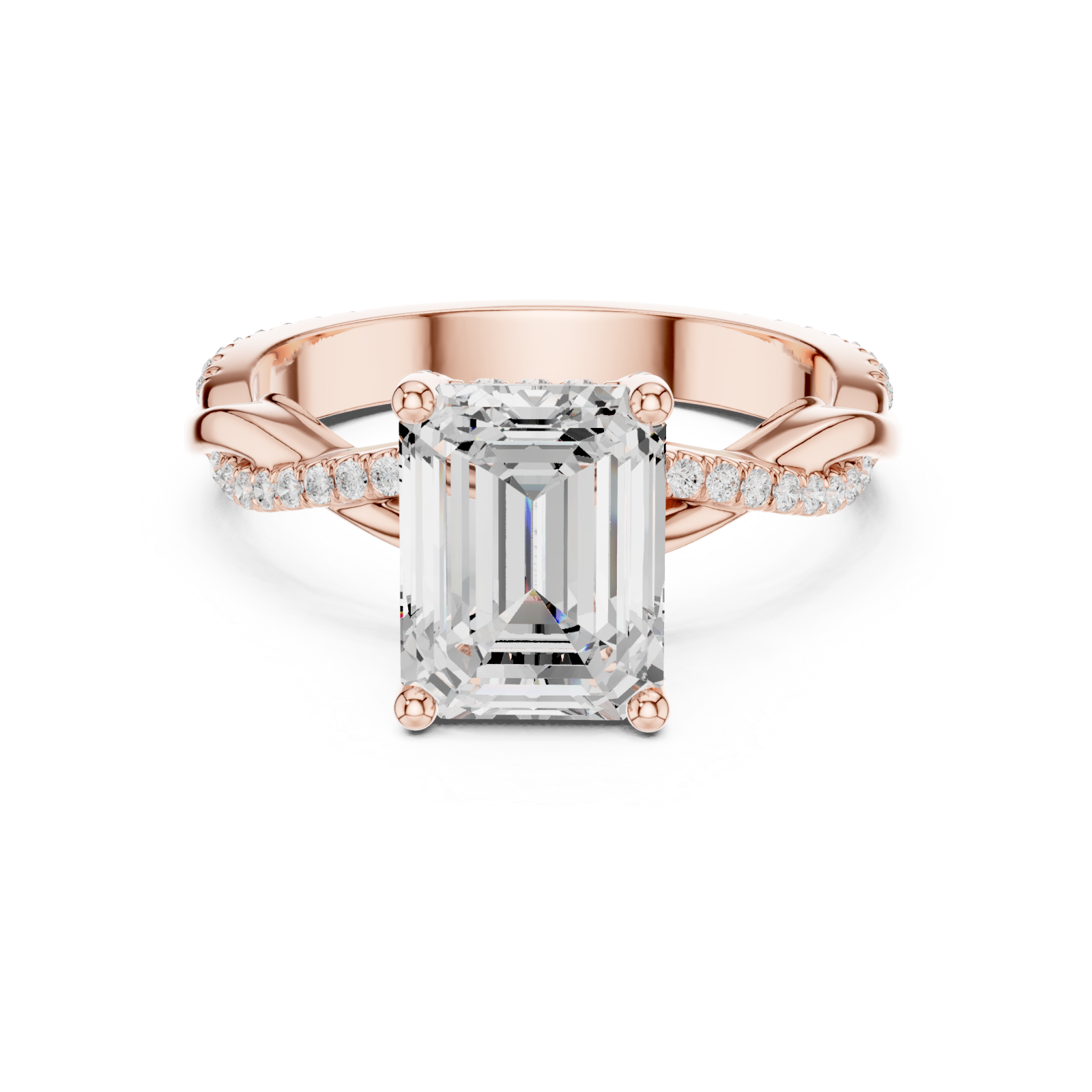  Rose Gold Crowning Allure Ring Front View