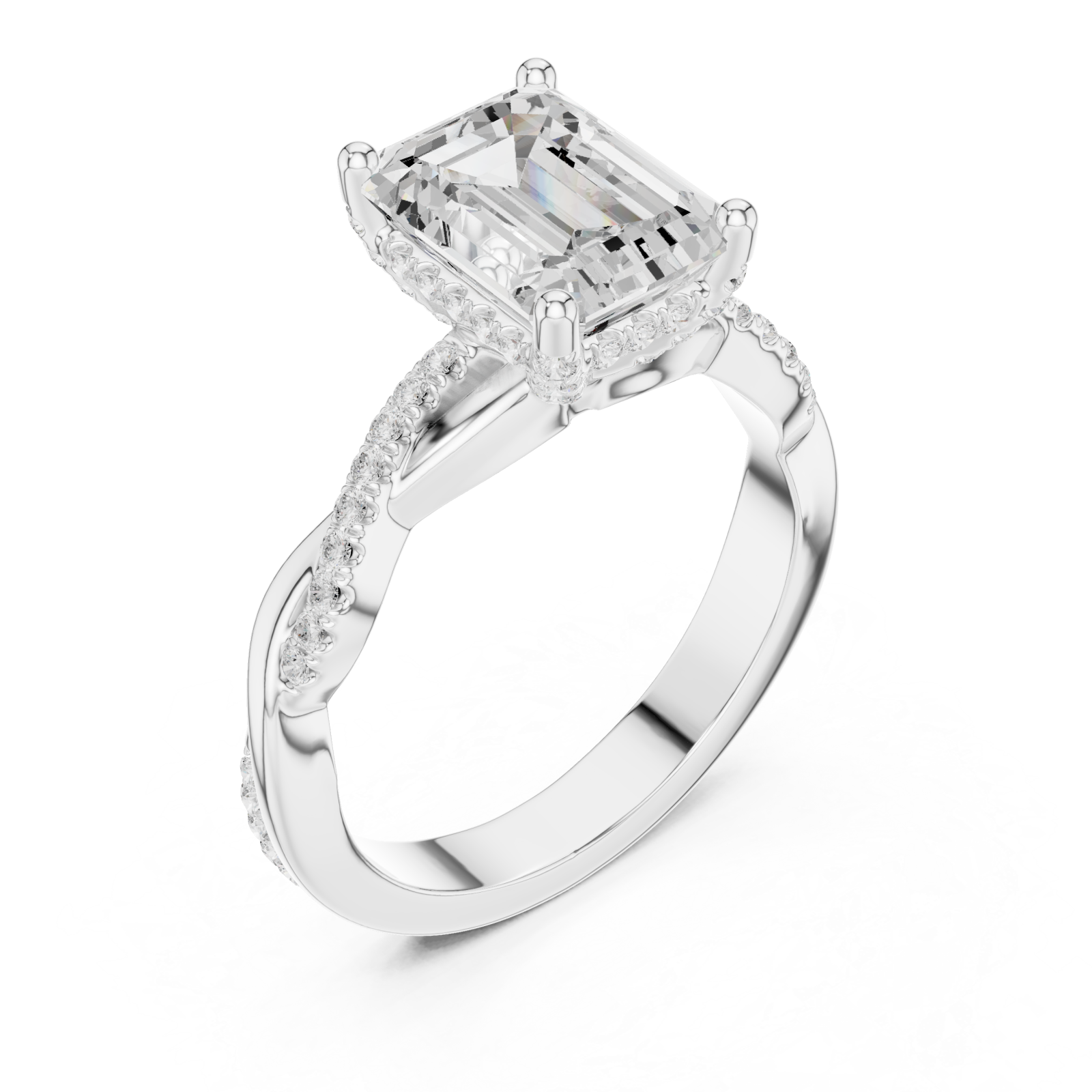  White Gold Crowning Allure Ring Right View