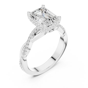  White Gold Crowning Allure Ring Right View