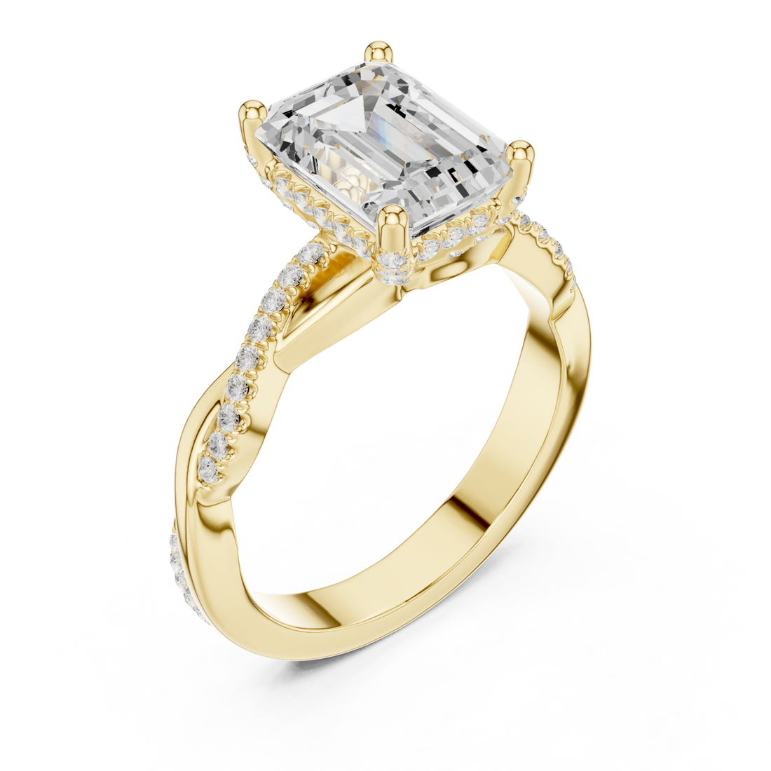 Gold Crowning Allure Ring Right View