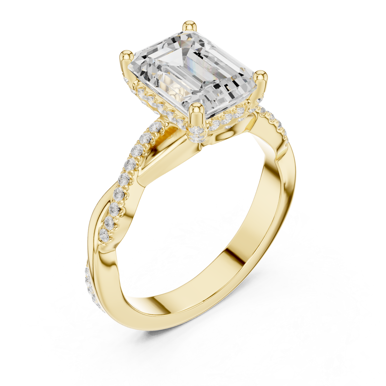Gold Crowning Allure Ring Right View