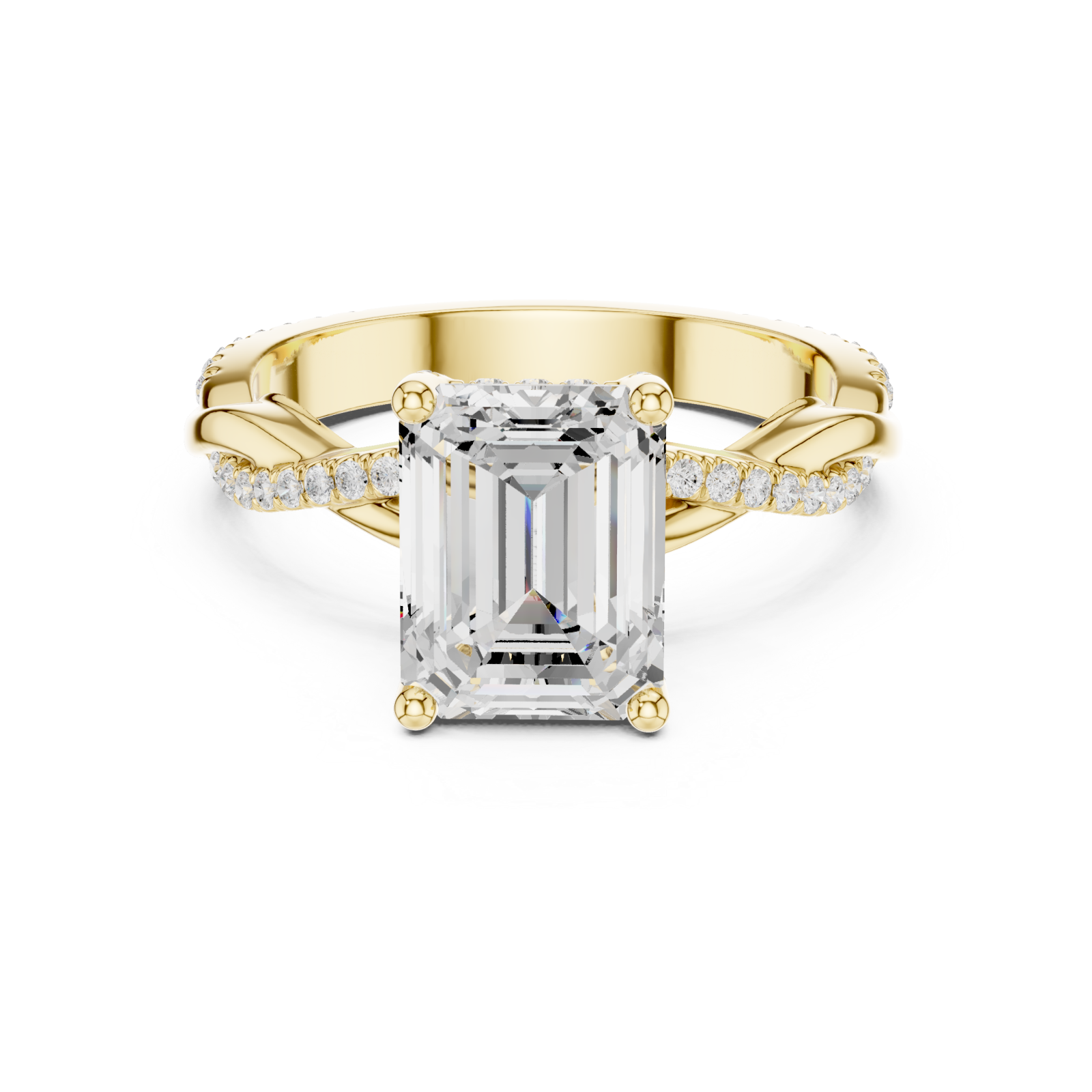 Gold Crowning Allure Ring Front View