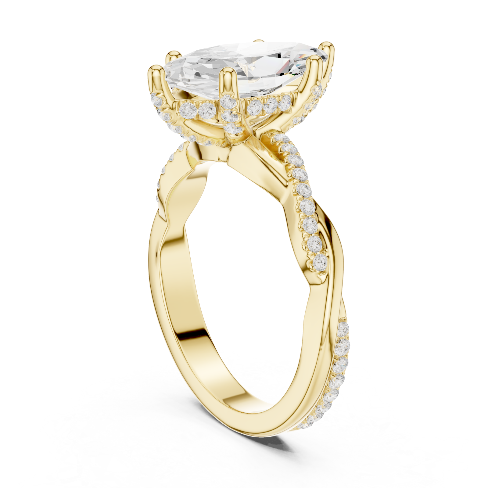  Gold Marquise Whisper Ring Left View