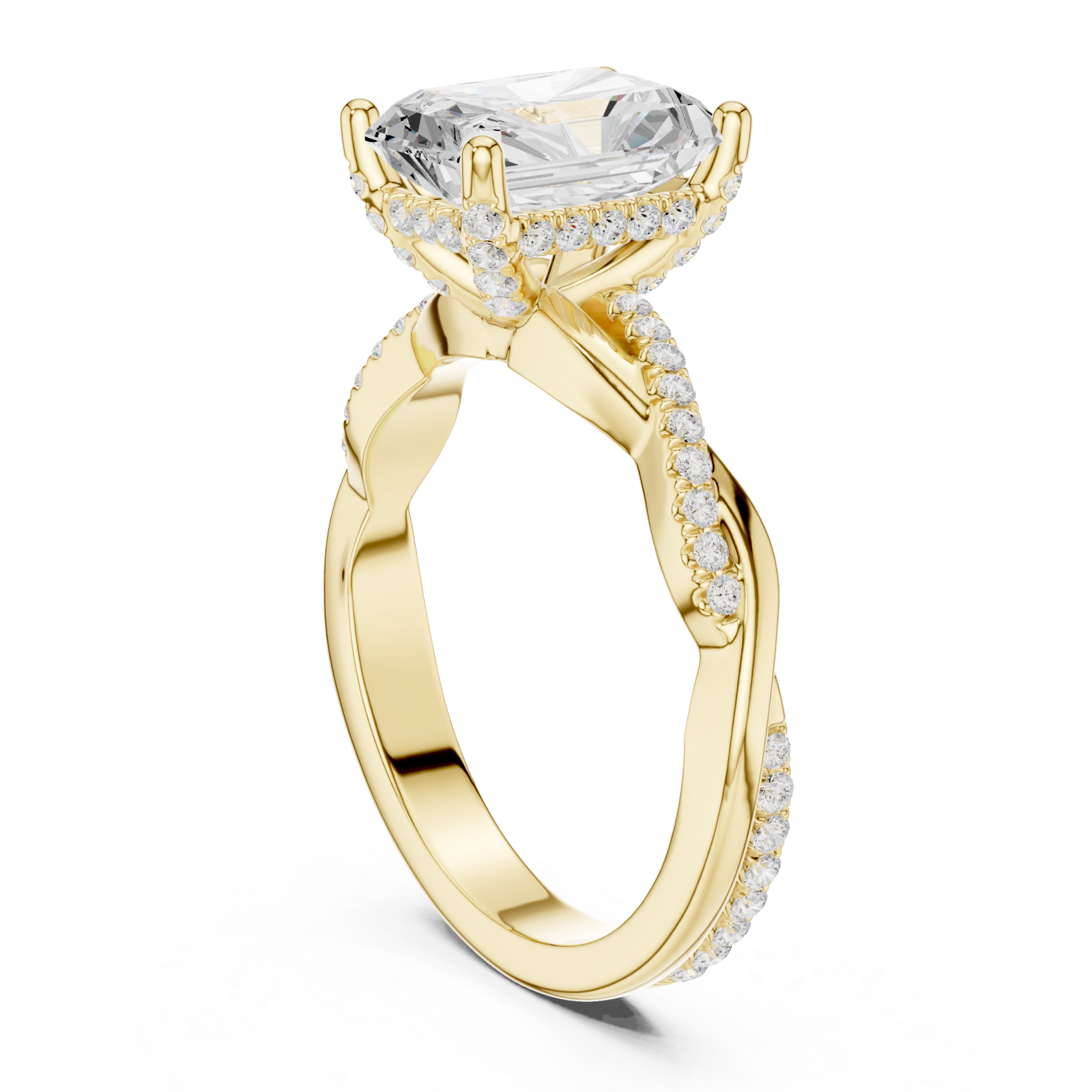  Gold Radiant Blossom Ring Left View