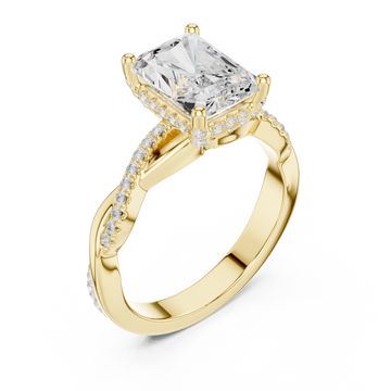 Gold Radiant Blossom Ring Right View