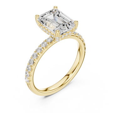 Gold Pure Grace Emerald Solitaire Ring Right View