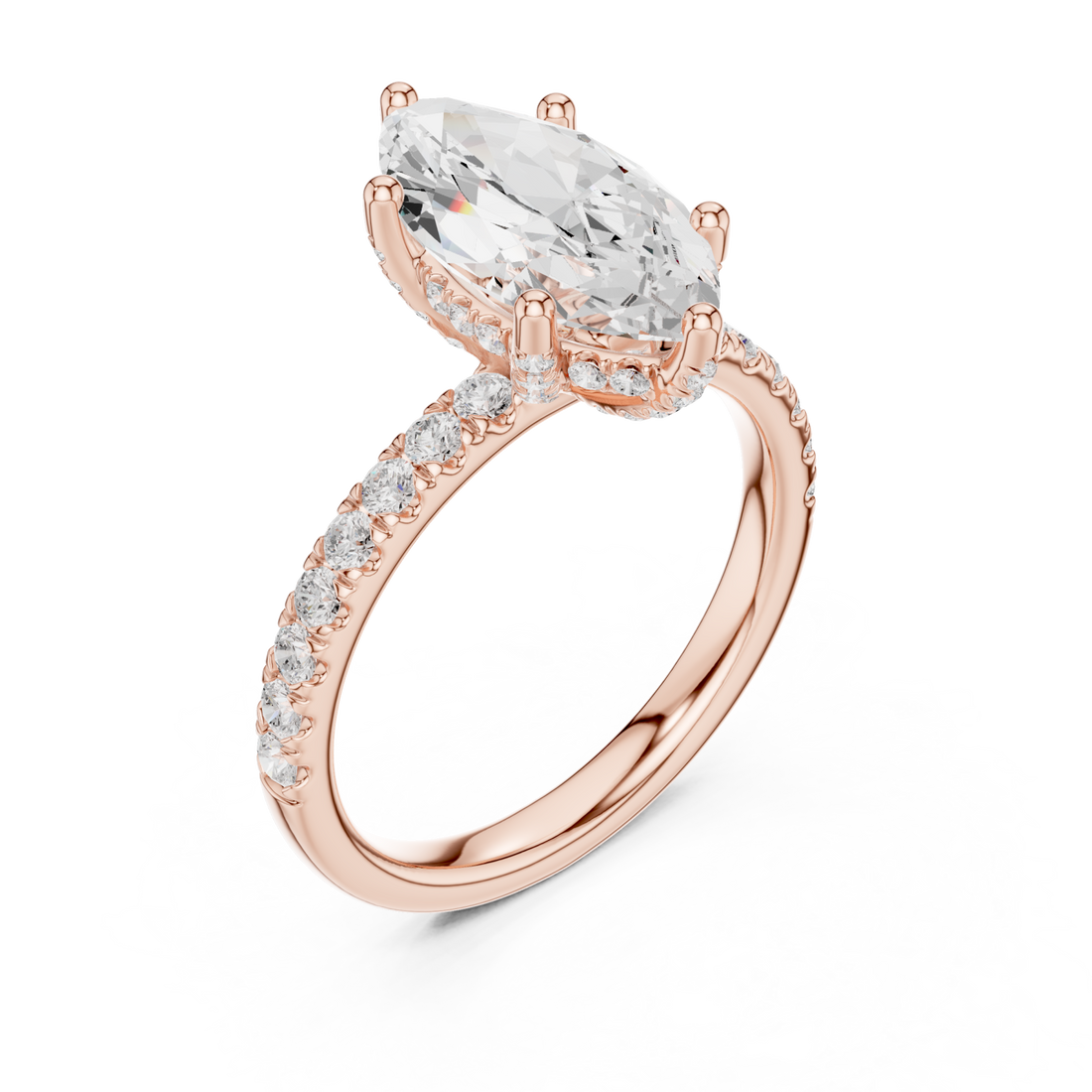  Rose Gold Eve's Grace Marquise Ring Right View