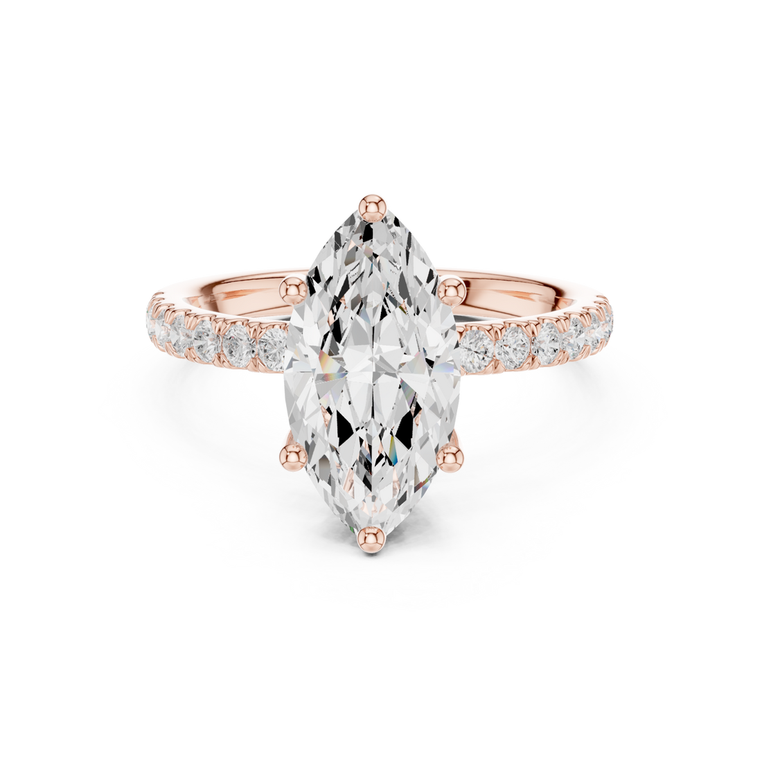  Rose Gold Eve's Grace Marquise Ring Right View