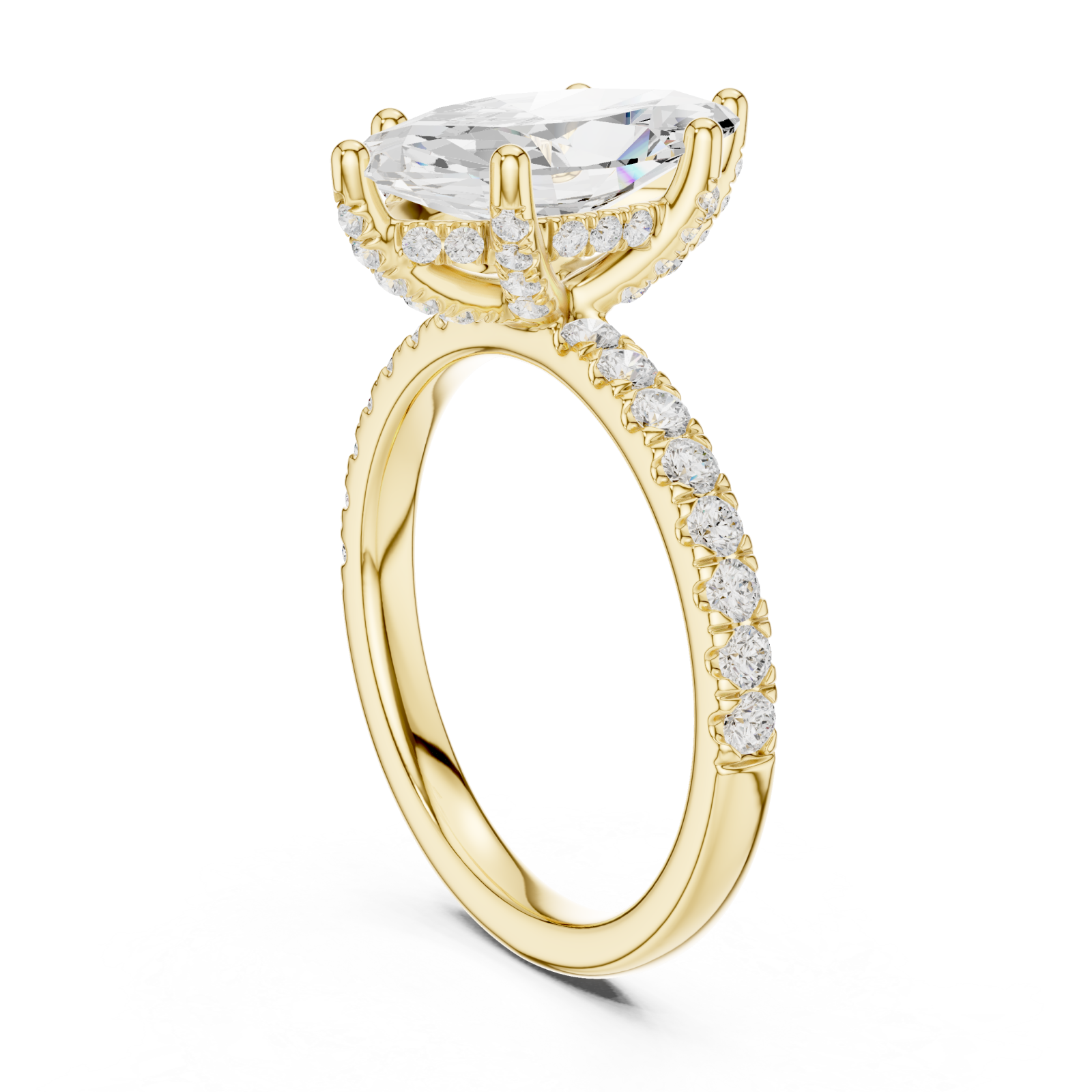  Gold Eve's Grace Marquise Ring Left View