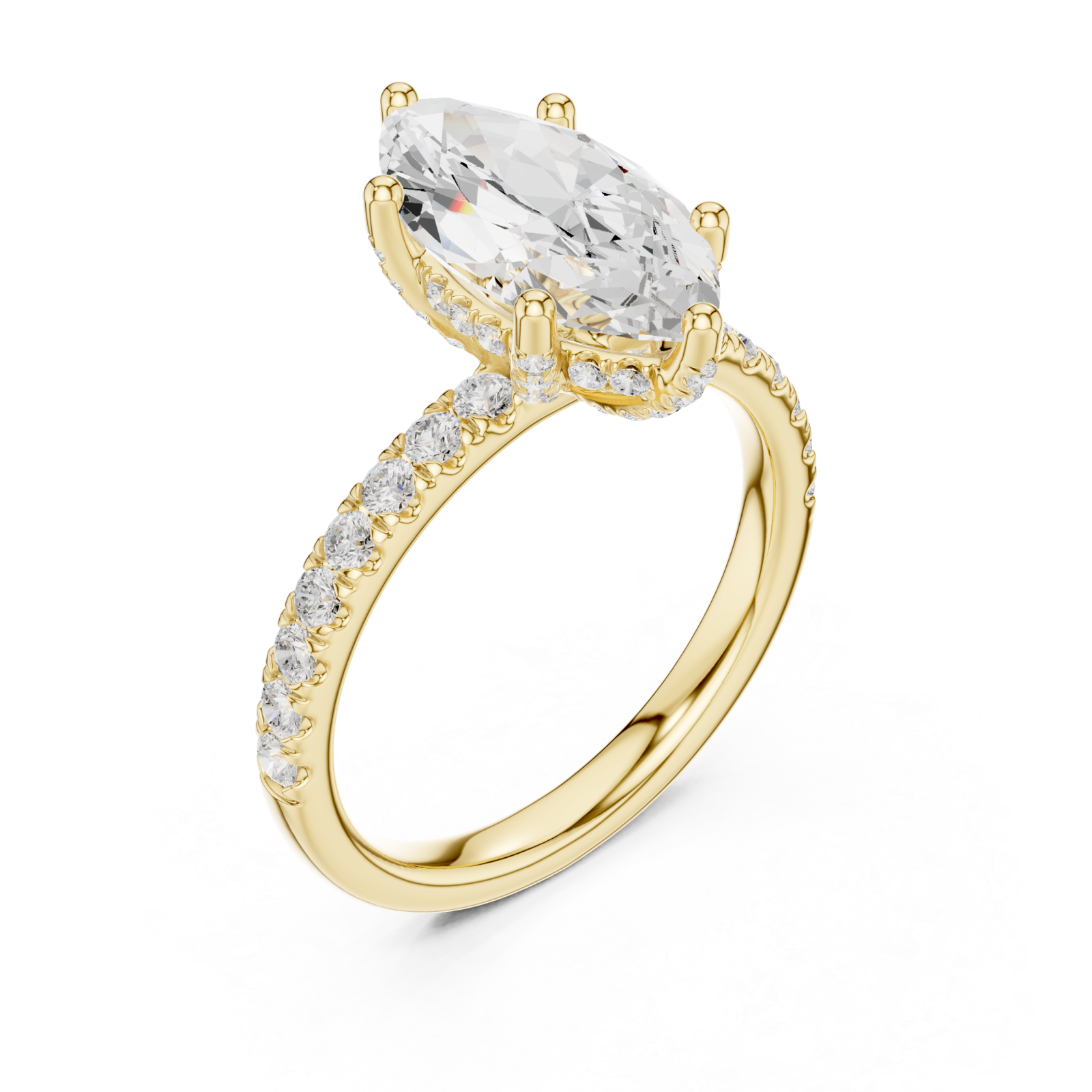 Gold Eve's Grace Marquise Ring Right View