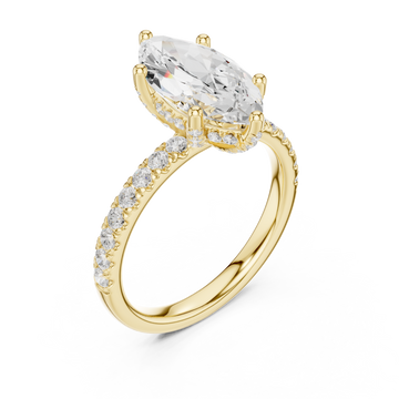Gold Eve's Grace Marquise Ring Right View