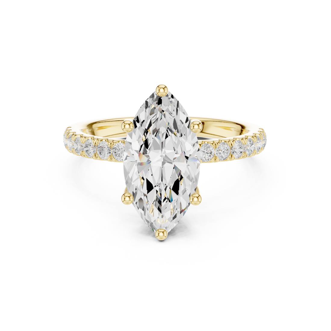 Gold Eve's Grace Marquise Ring Right View