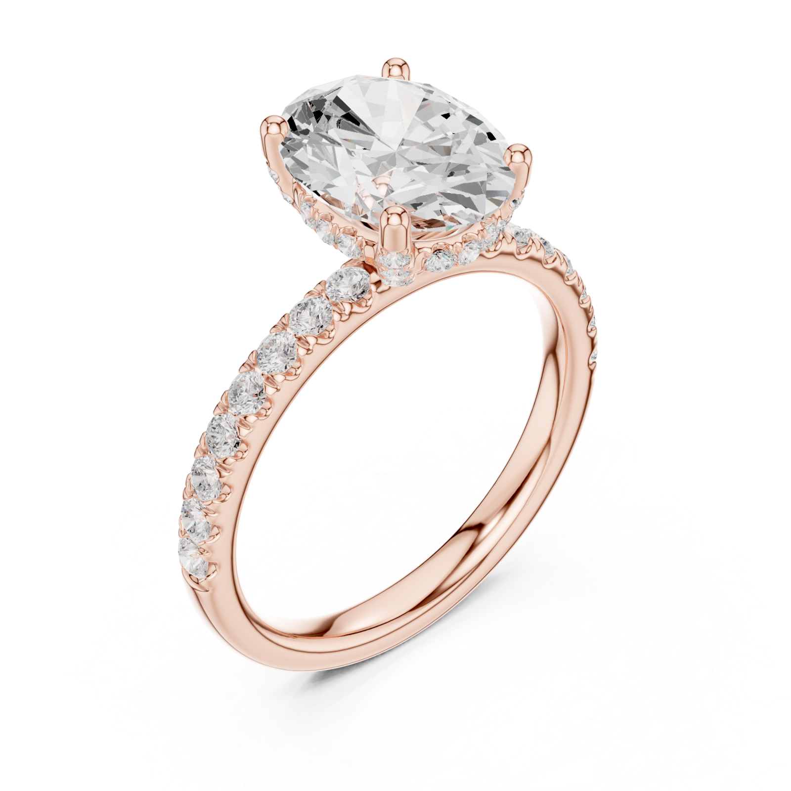  Rose Gold Glorious Oval Radiance Ring Right View