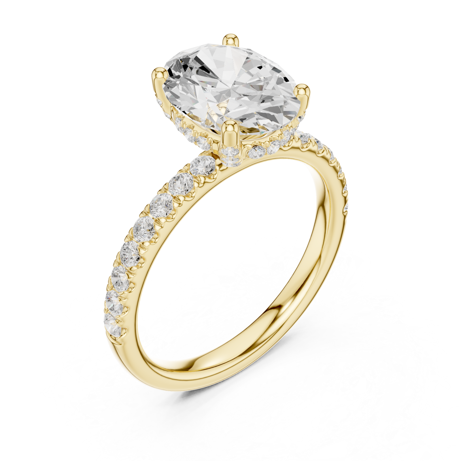 Gold Glorious Oval Radiance Ring Right View
